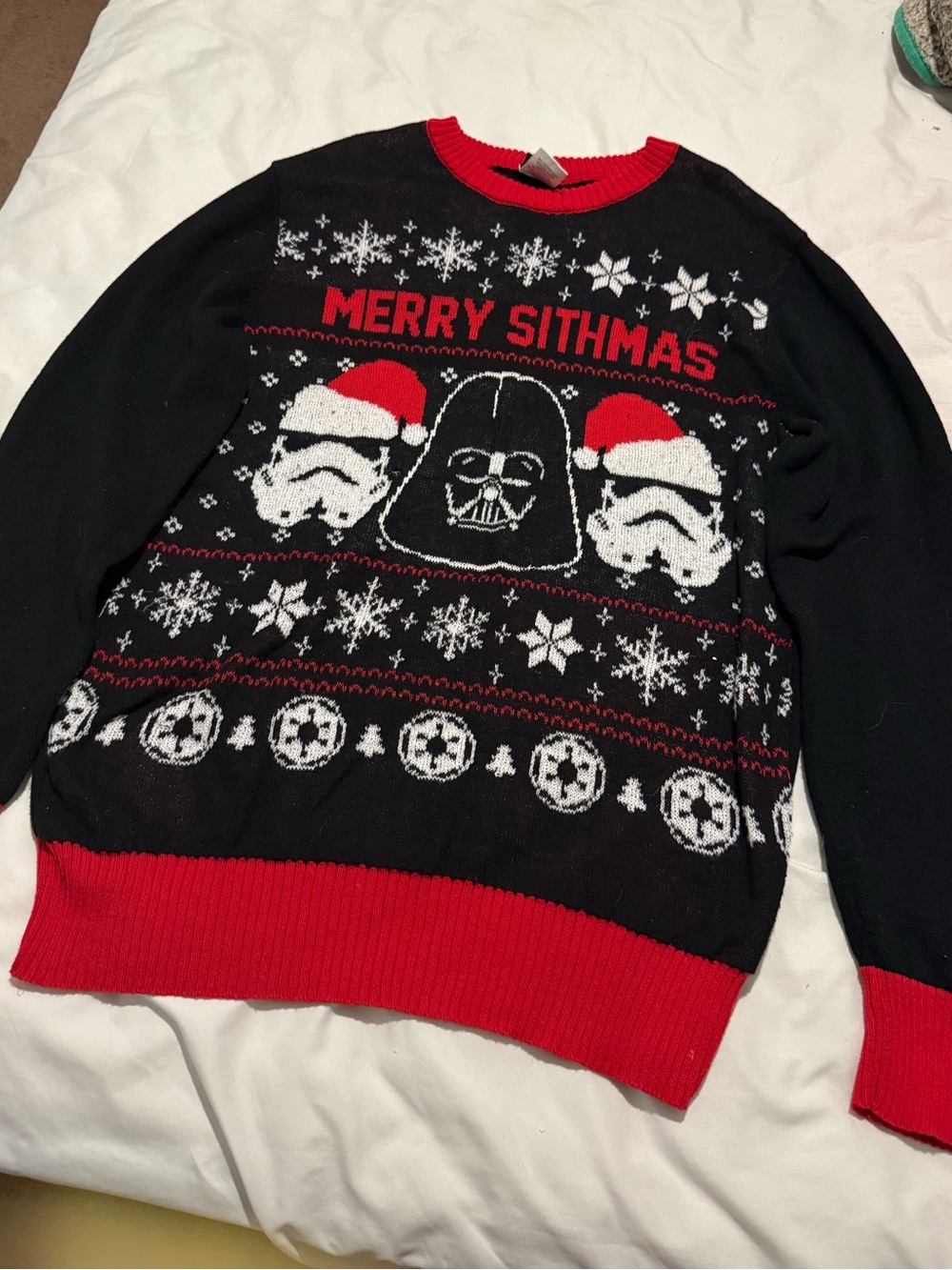 Star Wars Black & Red 'Merry Sithmas' Crewneck Sweater
